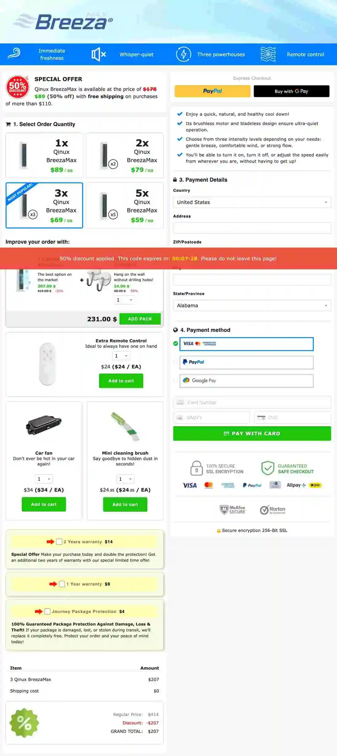 Breezamax Secure Official Order Page — SSL Encrypted Checkout